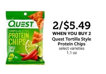 Fareway Quest Tortilla Style Protein Chips 1.1 oz offer