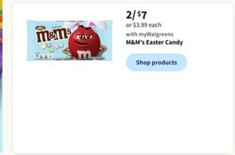 Walgreens M&m's easter candy offer