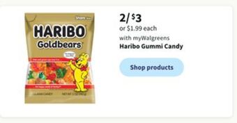 Walgreens Haribo gummi candy offer