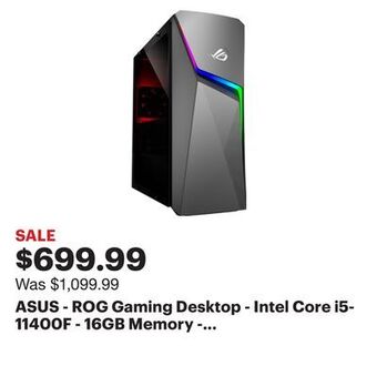 Best Buy Asus - rog gaming desktop - intel core i5-11400f - 16gb memory - nvidia geforce gtx 1660 ti - 512gb ssd offer