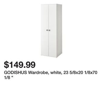 Ikea Godishus wardrobe, white, 23 5/8x20 1/8x70 1/8 " offer