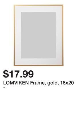 Ikea Lomviken frame, gold, 16x20 " offer