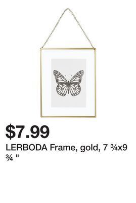 Ikea Lerboda frame, gold, 7 ¾x9 ¾ " offer