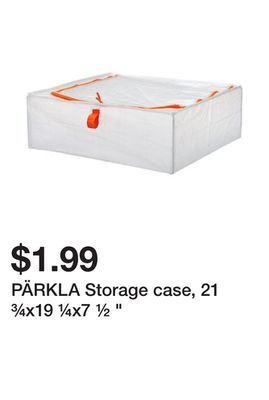 Ikea Pärkla storage case, 21 ¾x19 ¼x7 ½ " offer