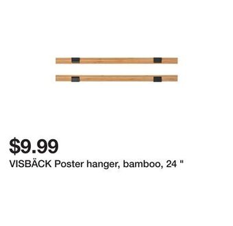 Ikea Visbäck poster hanger, bamboo, 24 " offer