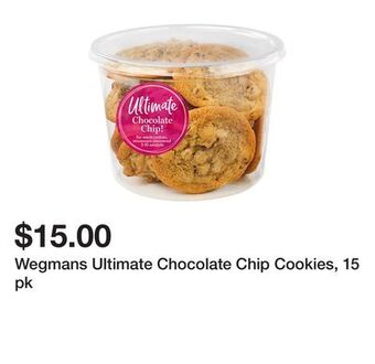 Wegmans Wegmans ultimate chocolate chip cookies, 15 pk offer