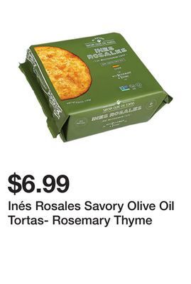 Wegmans Inés rosales savory olive oil tortas- rosemary thyme offer