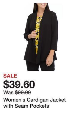 Belk Women's cardigan jacket with seam pockets offer