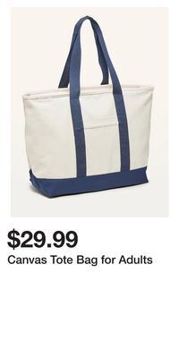 Old Navy Canvas tote bag for adults offer