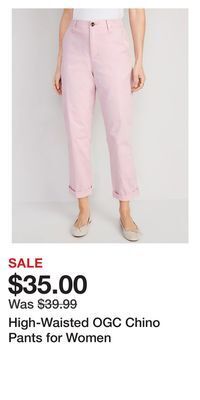 Old Navy High-waisted ogc chino pants for women offer
