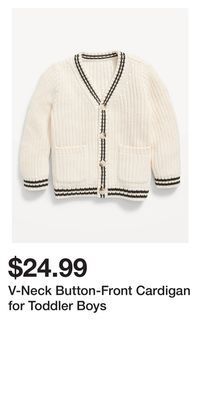Old Navy V-neck button-front cardigan for toddler boys offer