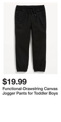 Old Navy Functional-drawstring canvas jogger pants for toddler boys offer
