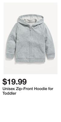 Old Navy Unisex zip-front hoodie for toddler offer