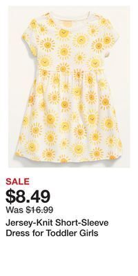 Old Navy Jersey-knit short-sleeve dress for toddler girls offer