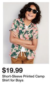 Old Navy Short-sleeve printed camp shirt for boys offer