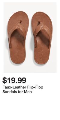 Old Navy Faux-leather flip-flop sandals for men offer