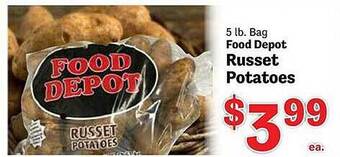 Food Depot Food depot russet potatoes offer