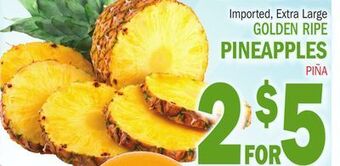 Bravo Supermarkets Golden ripe pineapples offer