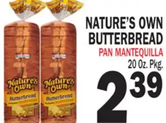 Bravo Supermarkets Nature's own butterbread offer