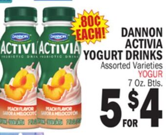 Bravo Supermarkets Dannon activia yogurt drinks offer