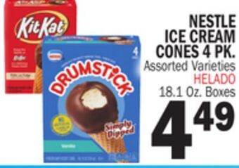 Bravo Supermarkets Nestle ice cream cones 4 pk offer