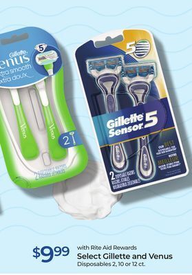 Rite Aid Select gillette and venus disposables offer