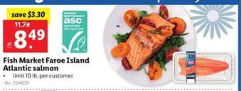 Lidl Fish market faroe island atlantic salmon offer