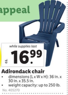 Lidl Adirondack chair offer