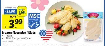 Lidl Frozen flounder fillets offer