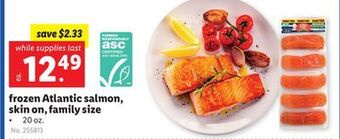 Lidl Frozen atlantic salmon, skin on, family size offer