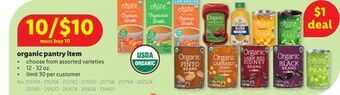 Lidl Organic pantry item offer