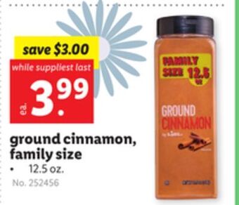 Lidl Ground cinnamon, family size offer