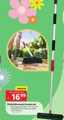 Lidl Parkside water broom set offer