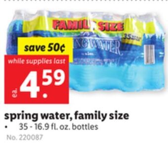 Lidl Spring water, family size offer