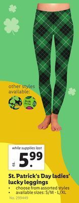 Lidl St. patrick's day ladies' lucky leggings offer