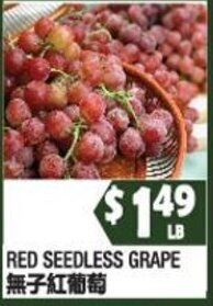 99 Ranch Red Seedless Grape offer