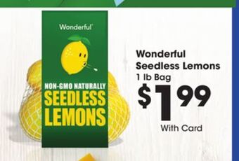 Kroger Wonderful seedless lemons offer