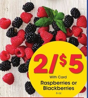 Kroger Raspberries or blackberries offer