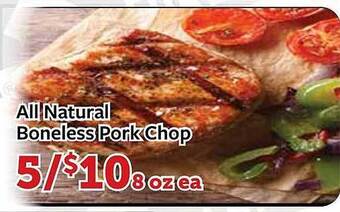 Fareway All natural boneless pork chop offer