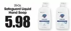 Food King Safeguard Liquid Hand Soap 25 oz offer
