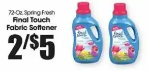 Final Touch Fabric Softener 72 oz