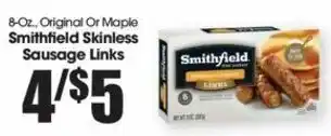 Food King Smithfield Skinless Sausage Links offer