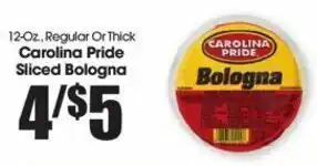 Carolina Pride Sliced Bologna 12 oz