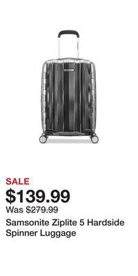 Kohl's Samsonite ziplite 5 hardside spinner luggage offer