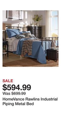 Kohl's Homevance rawlins industrial piping metal bed offer