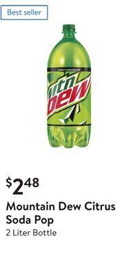 Walmart Mountain dew citrus soda pop offer