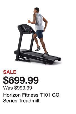 Dick's Sporting Goods Horizon fitness t101 go series treadmill offer