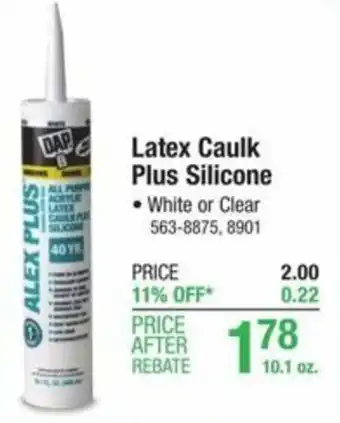 Menards Latex Caulk Plus Silicone offer