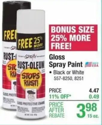 Menards Gloss Spray Paint offer