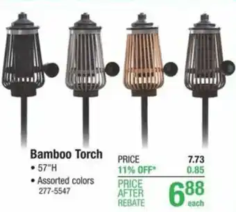 Menards Bamboo Torch offer